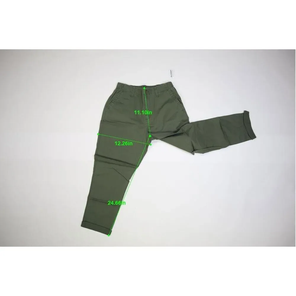 Old Navy High Waisted OGC Crisp Chino Pants Alpine Tundra Green Womens M - Picture 4 of 8